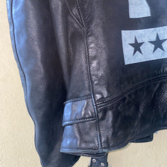 Schott Black Leather Biker Jacket - Picture 6 of 7